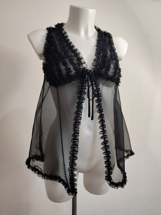 '60s Original Vintage Ruffled Négligé