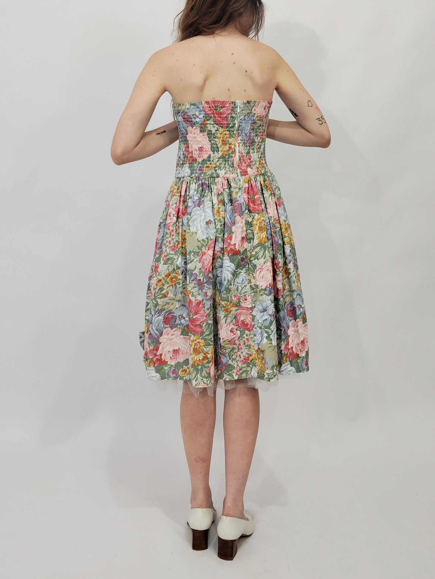 Early '80s Floral Cocktail Dress
