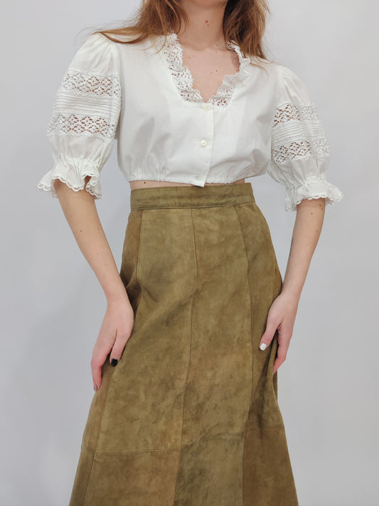 Vintage Dirndl Shirt - Size M/L