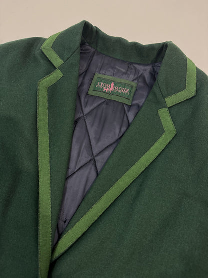 Green Wool Quilted Blazer