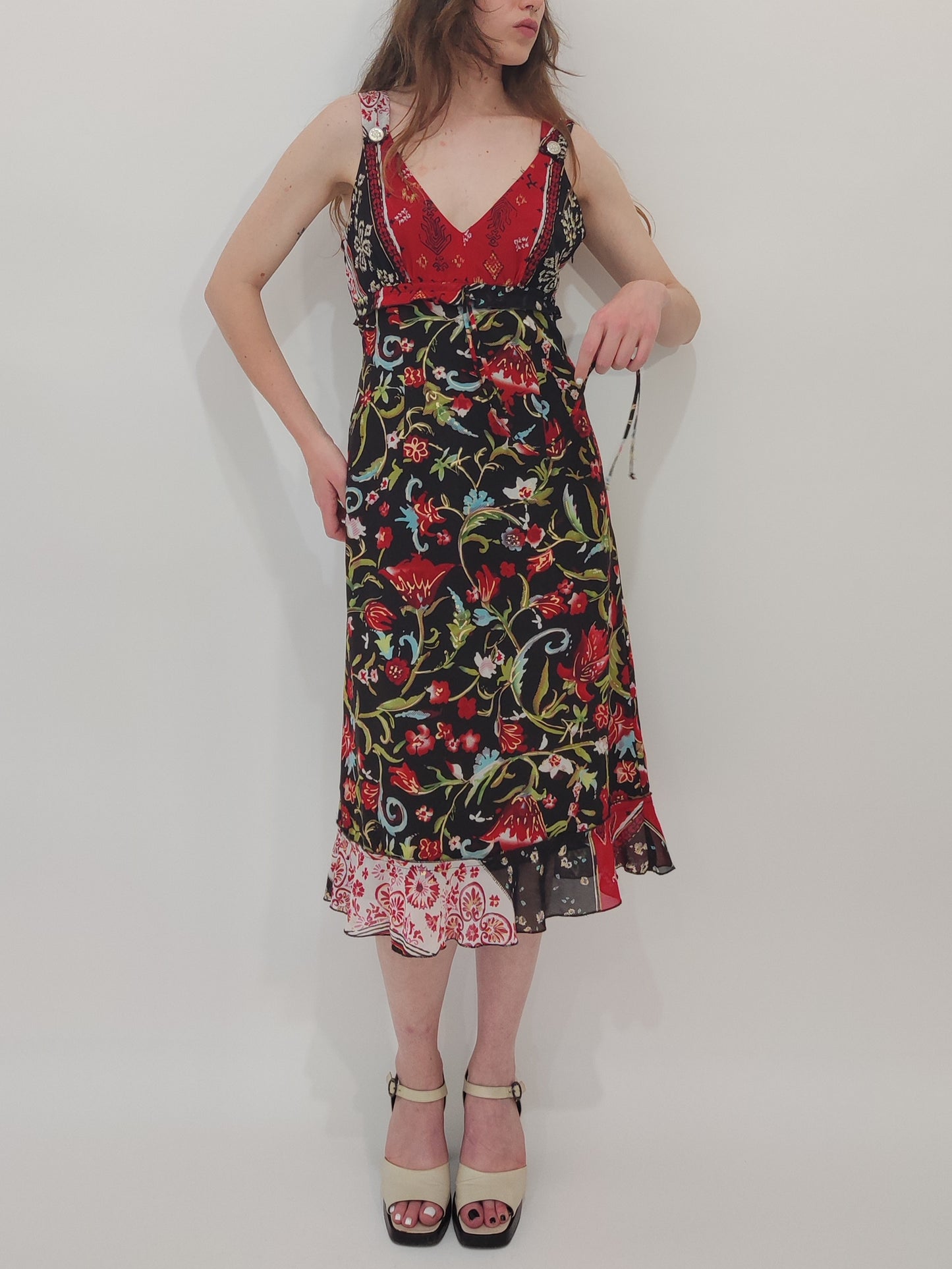 '90s Barclay Floral Dress - M