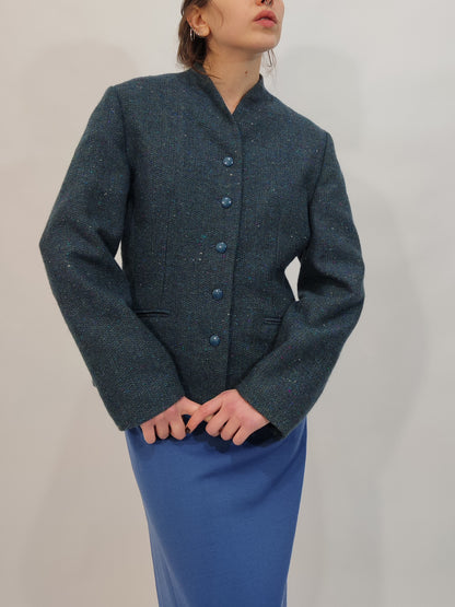 Blue Flecked Tweed Blazer