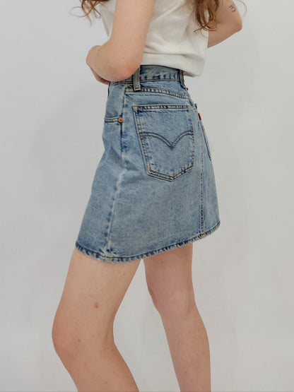 Levi's Orange Tab Denim Skirt