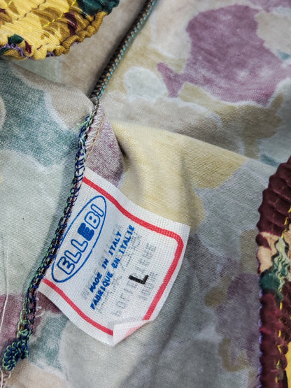 Vintage Biker Shorts - Floral Burgundy