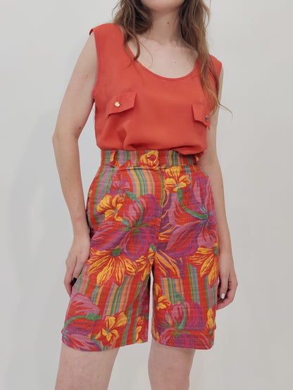 '80s Vintage Shorts, Linen + Cotton, XS