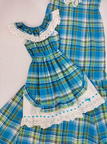 Mommy & Me - Dody Checkered Vintage Dresses
