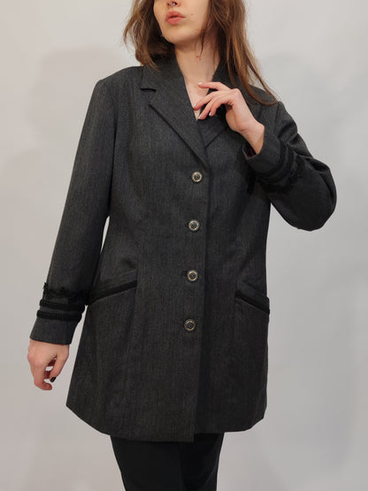 '80s Tailored Trimmed Blazer