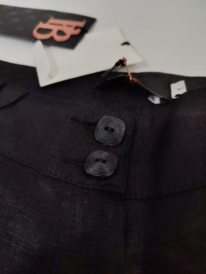 100% Linen Black Pants - Deadstock
