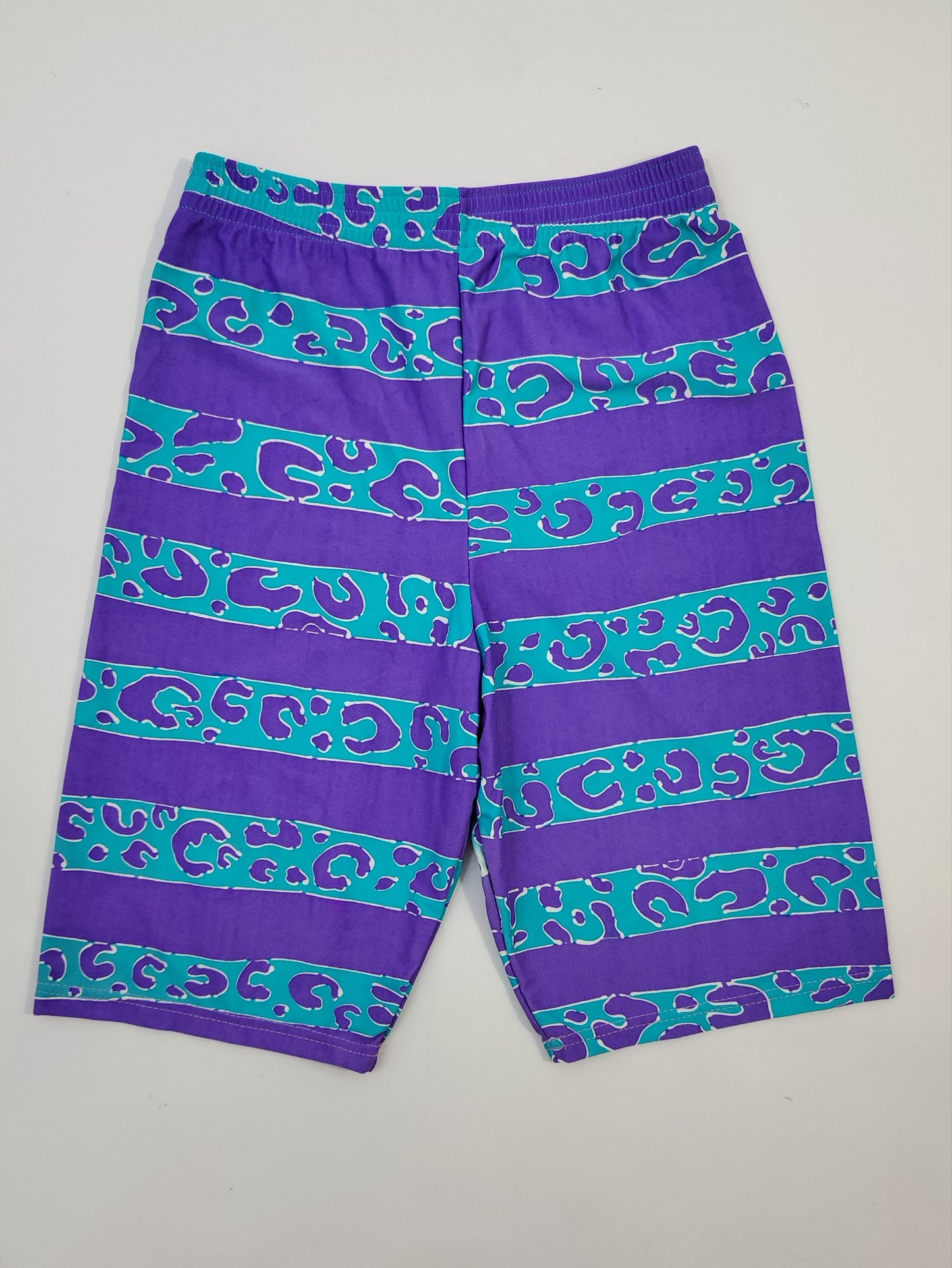 Vintage Biker Shorts - Leo Striped