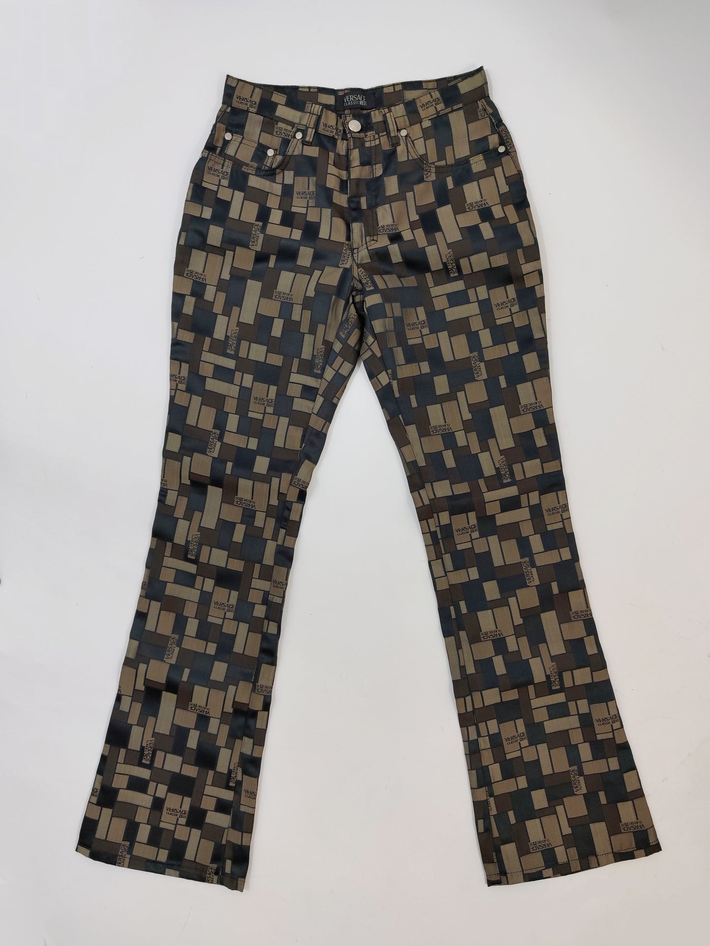 Gianni Versace V2 Vintage Nylon Trousers - Brown