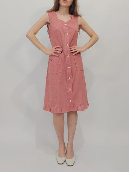 '80s Vichy Chemisier Dress