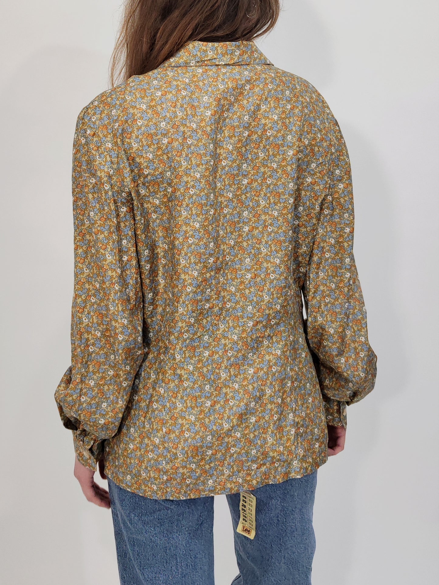 '80s Vintage Silk Floral Shirt