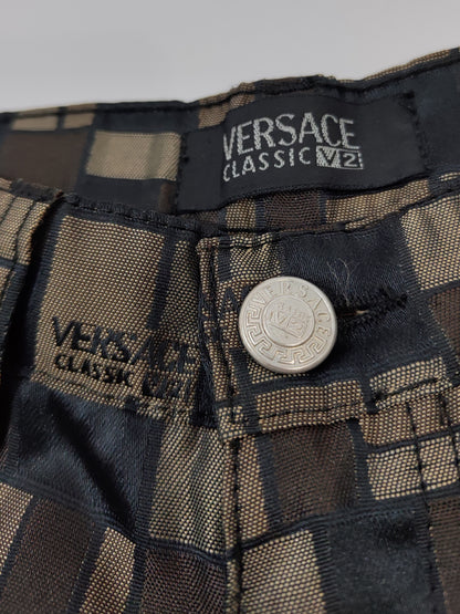 Gianni Versace V2 Vintage Nylon Trousers - Brown
