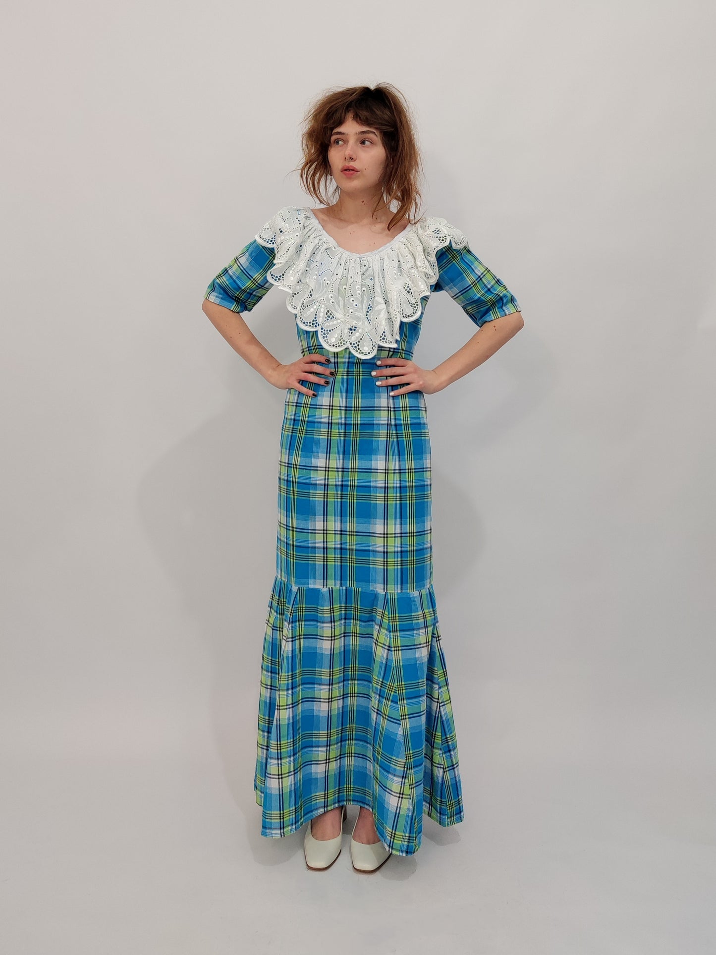 Mommy & Me - Dody Checkered Vintage Dresses