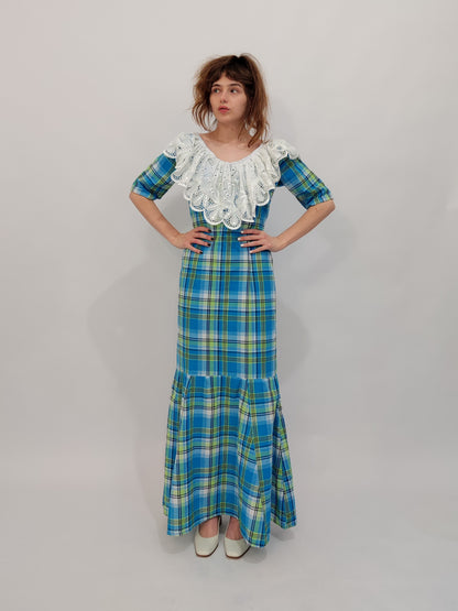 Mommy & Me - Dody Checkered Vintage Dresses