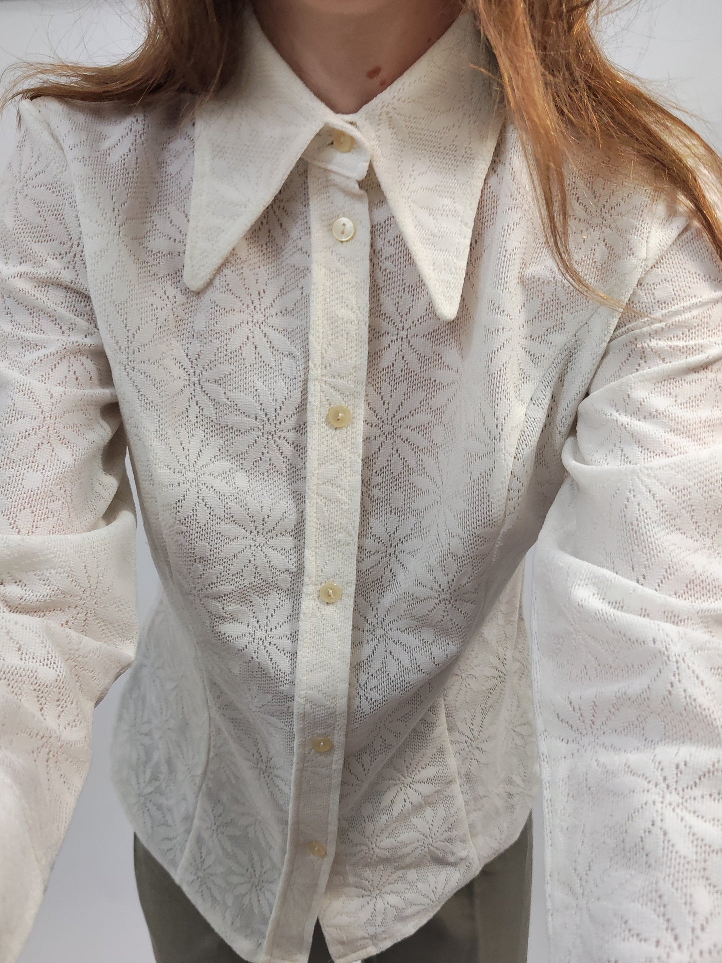 '70s Floral Jacquard Shirt