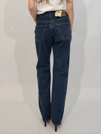Rifle Straight Leg Deadstock Jeans - Dark Wash - Size 30-32
