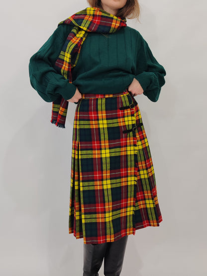 Vintage Tartan Kilt + Scarf