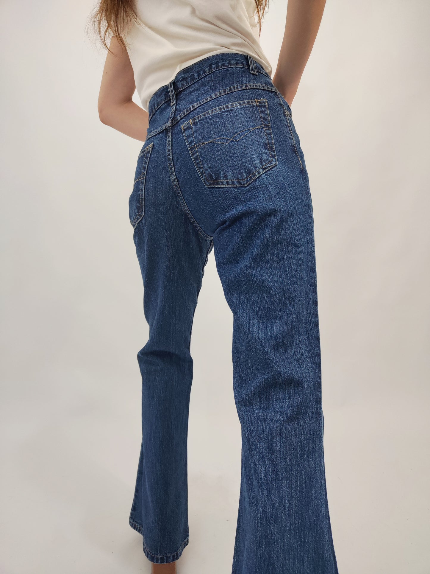 Vintage Flared Jeans - Blue Mid