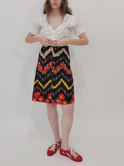 '70s Vintage A-Line Skirt