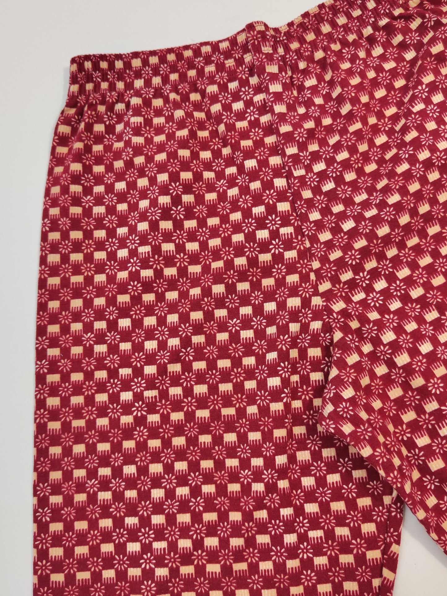 Vintage Biker Shorts - Burgundy Cream