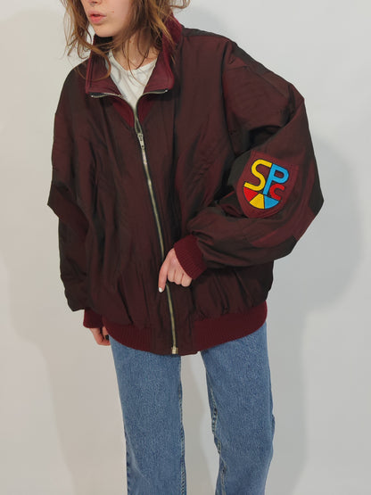 Early ‘90s Burgundy Bomber Jacket
