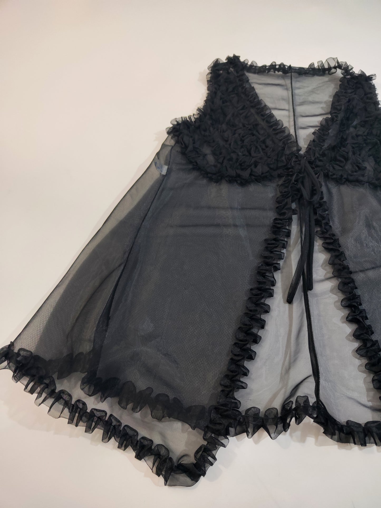 '60s Original Vintage Ruffled Négligé