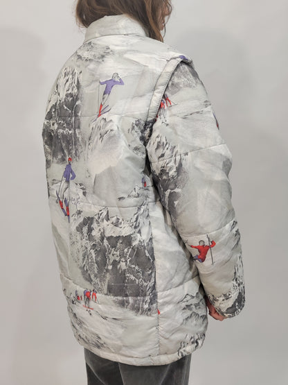 Vintage All-over Print Ski Jacket