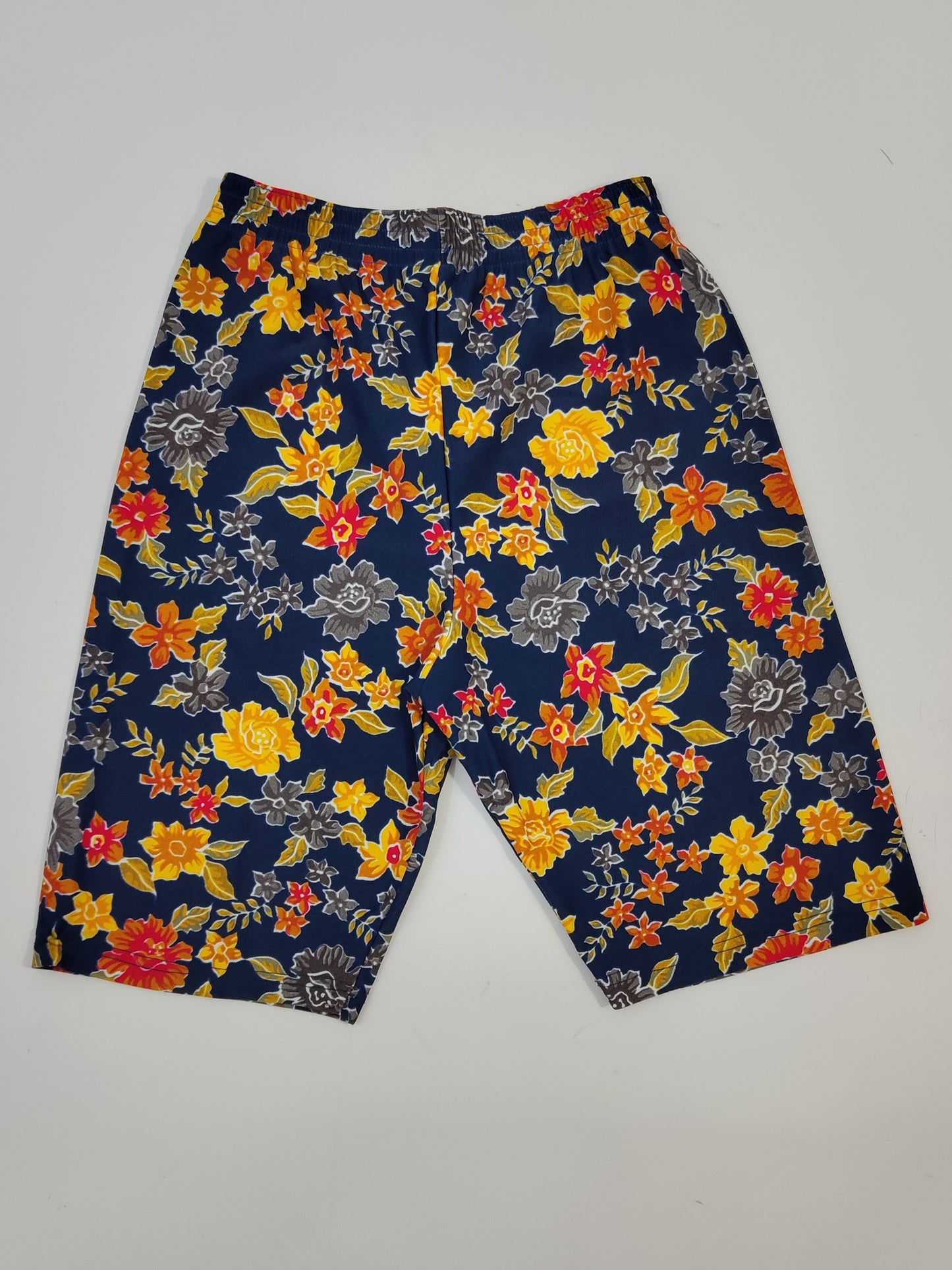 Vintage Biker Shorts - Floral Navy