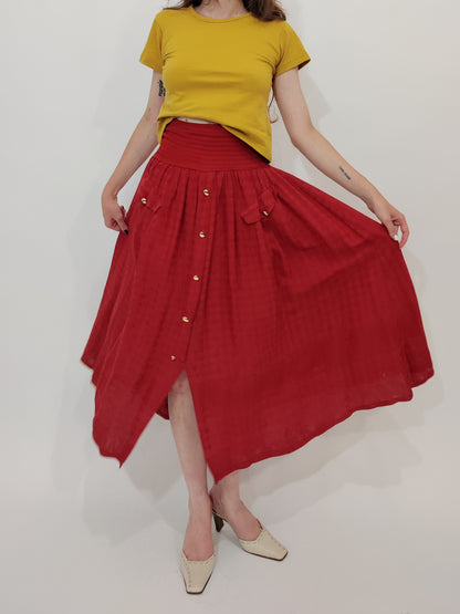 ‘80s Vintage Made in Italy Cotton Skirt