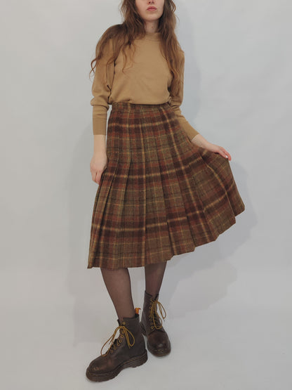 ‘70s Wool Pleated Skirt