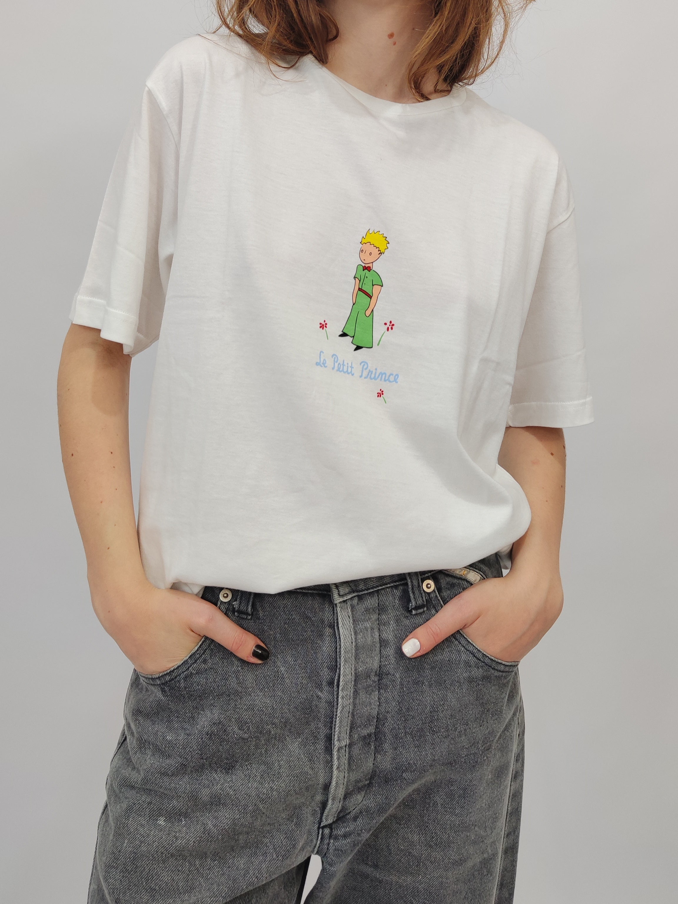 T-shirt Fiorucci Vintage 1993 Le Petit Prince - Taille S, Blanc, Neuf Avec étiquettes