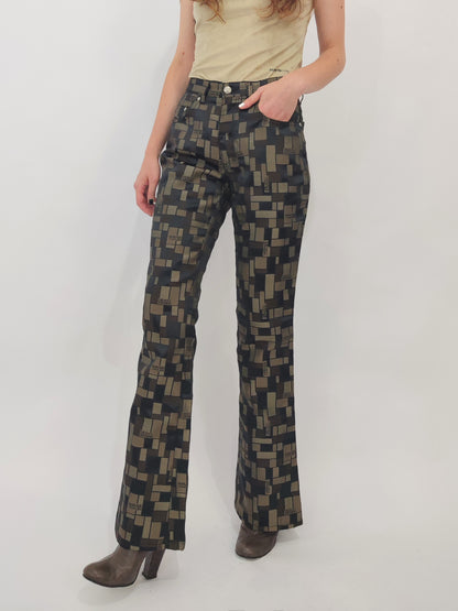 Gianni Versace V2 Vintage Nylon Trousers - Brown