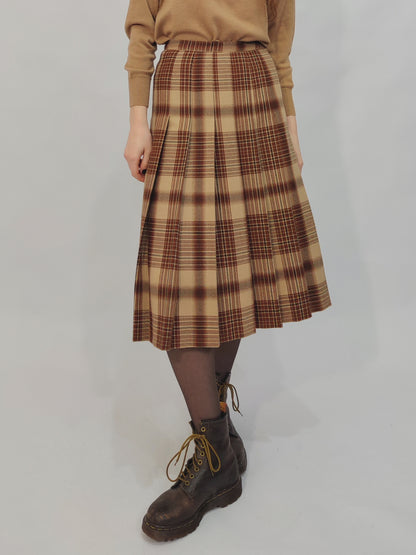 ‘70s Wool Pleated Skirt