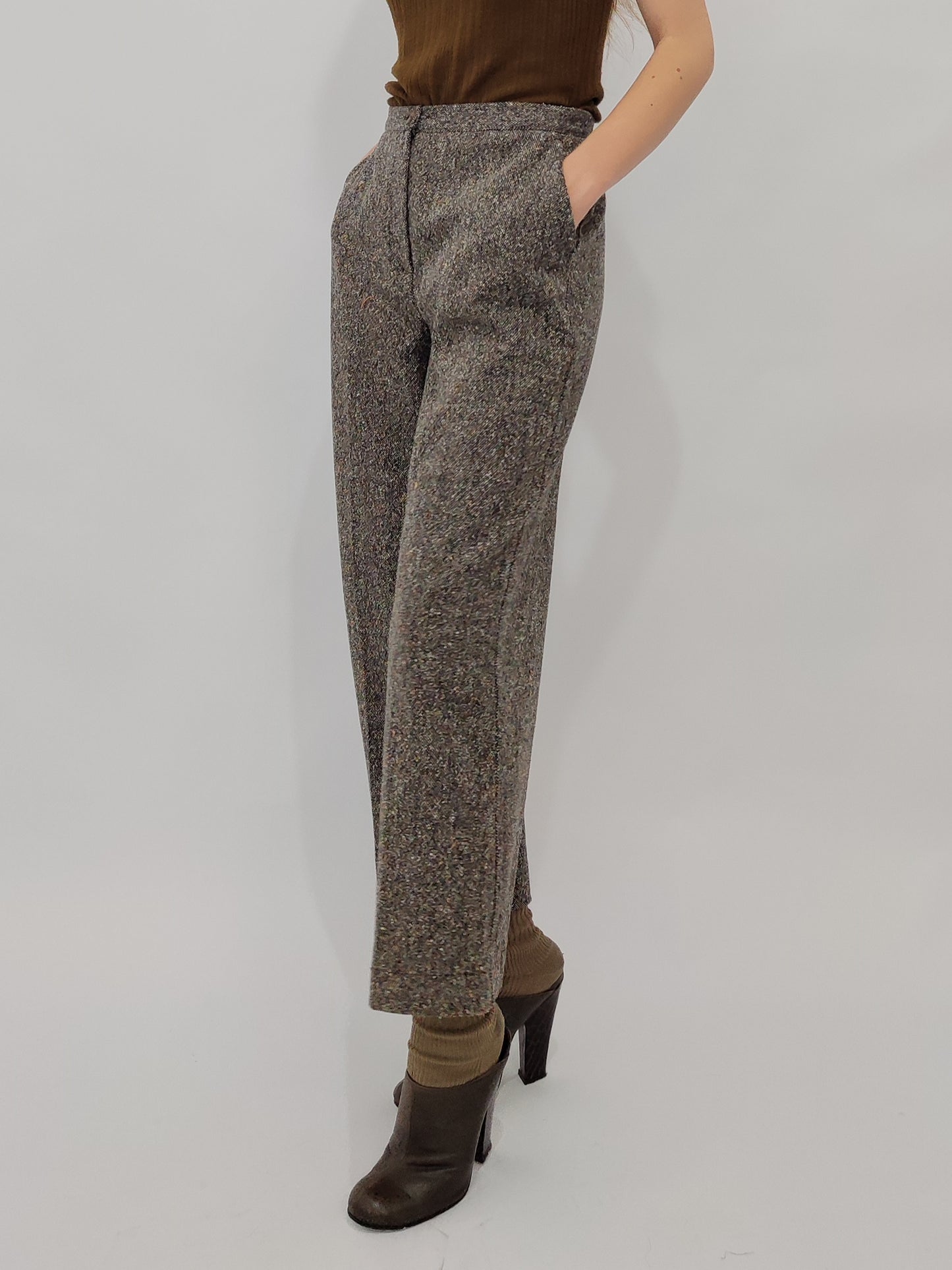 Les Copains Wide Leg Cropped Pants - Deadstock