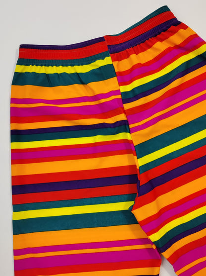 Vintage Biker Shorts - Striped