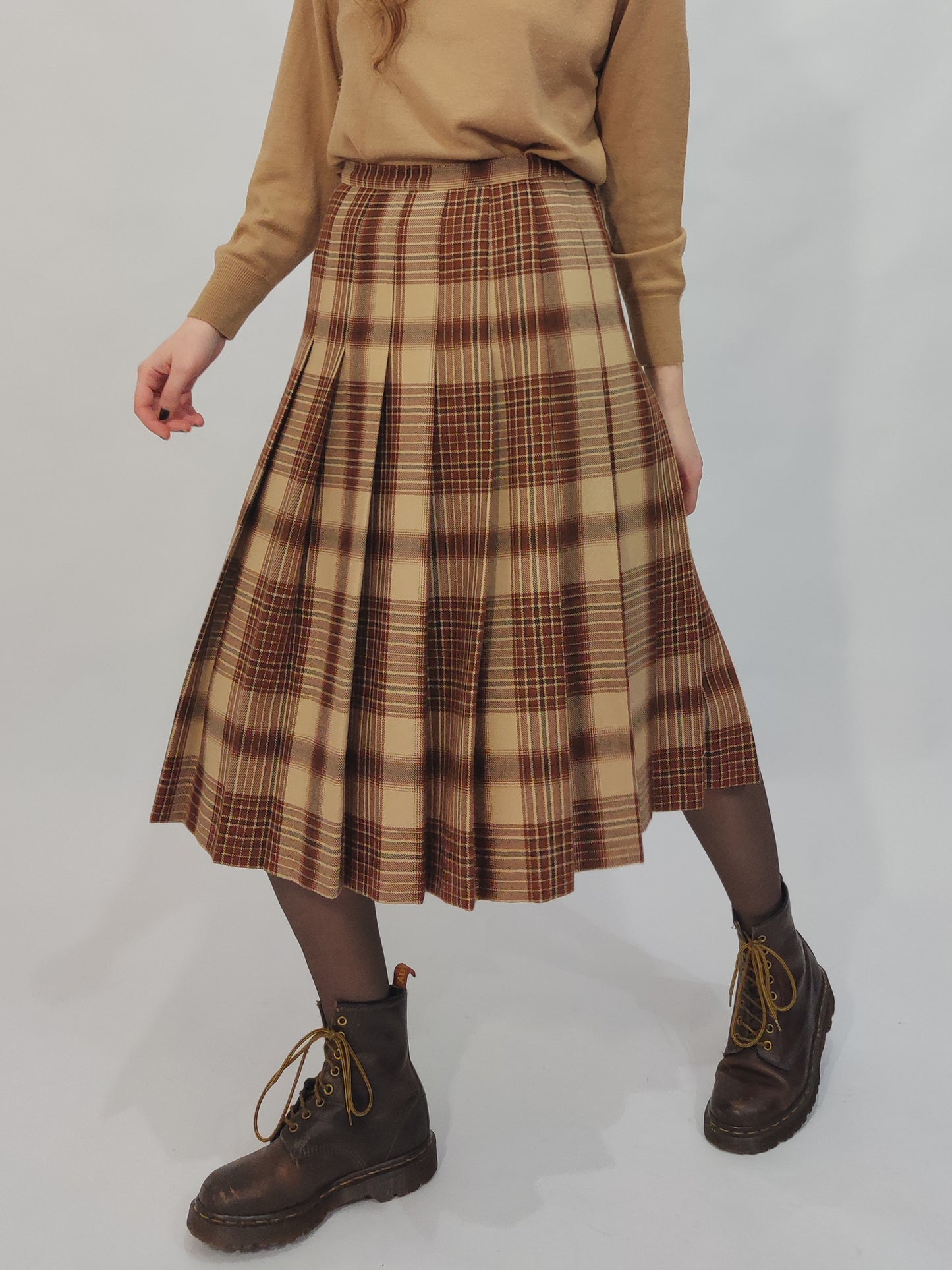‘70s Wool Pleated Skirt