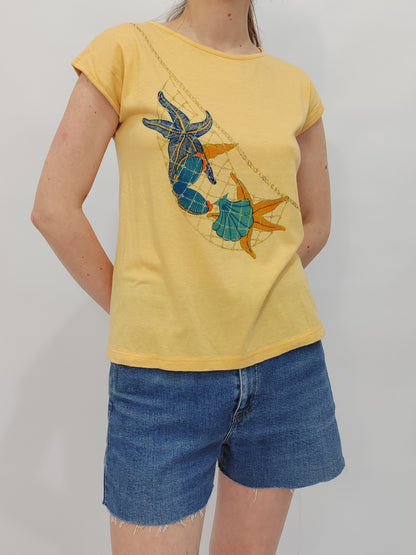 '80s Starfish Print Top