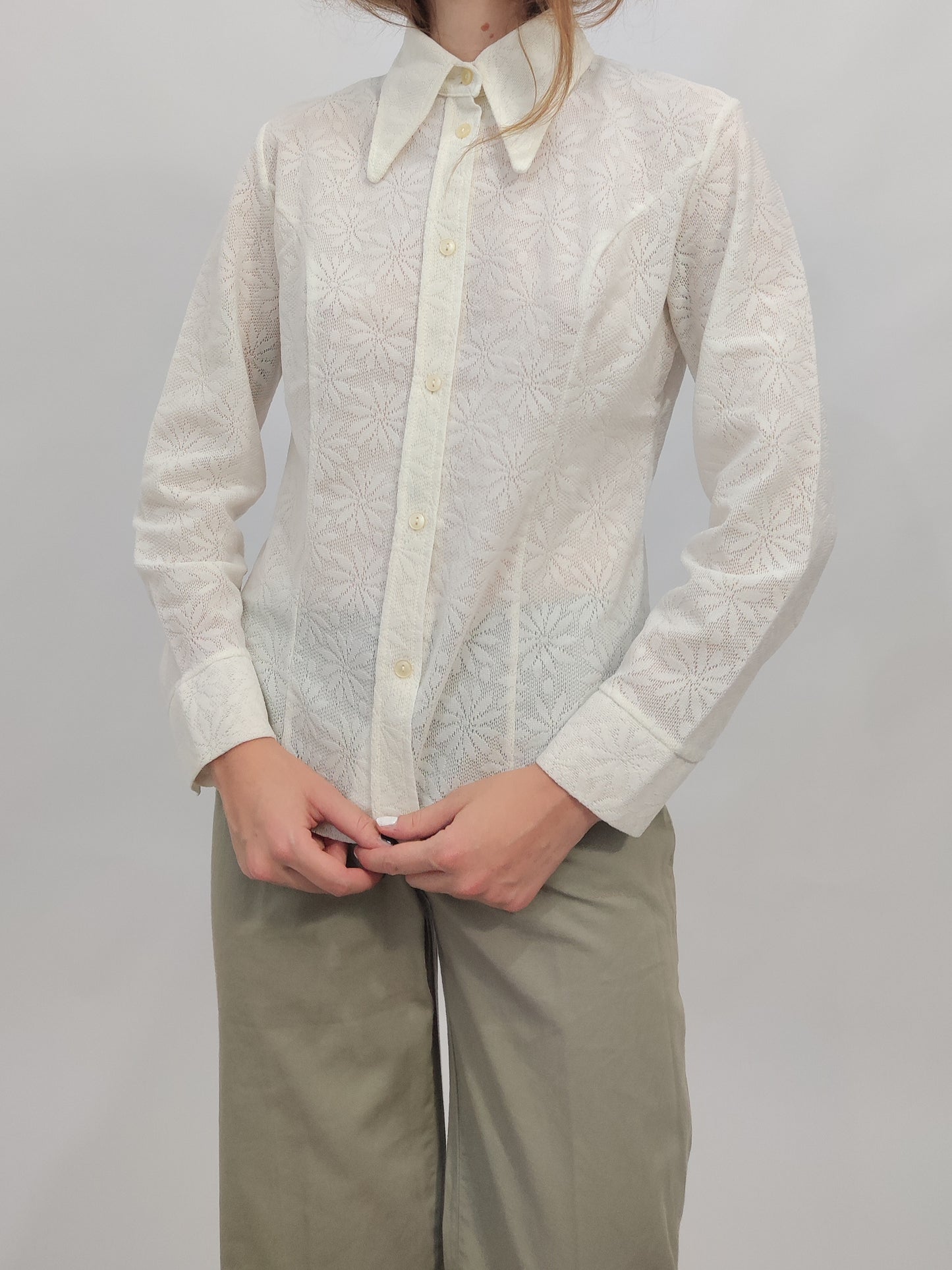 '70s Floral Jacquard Shirt