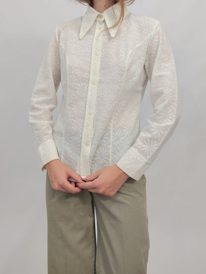 '70s Floral Jacquard Shirt