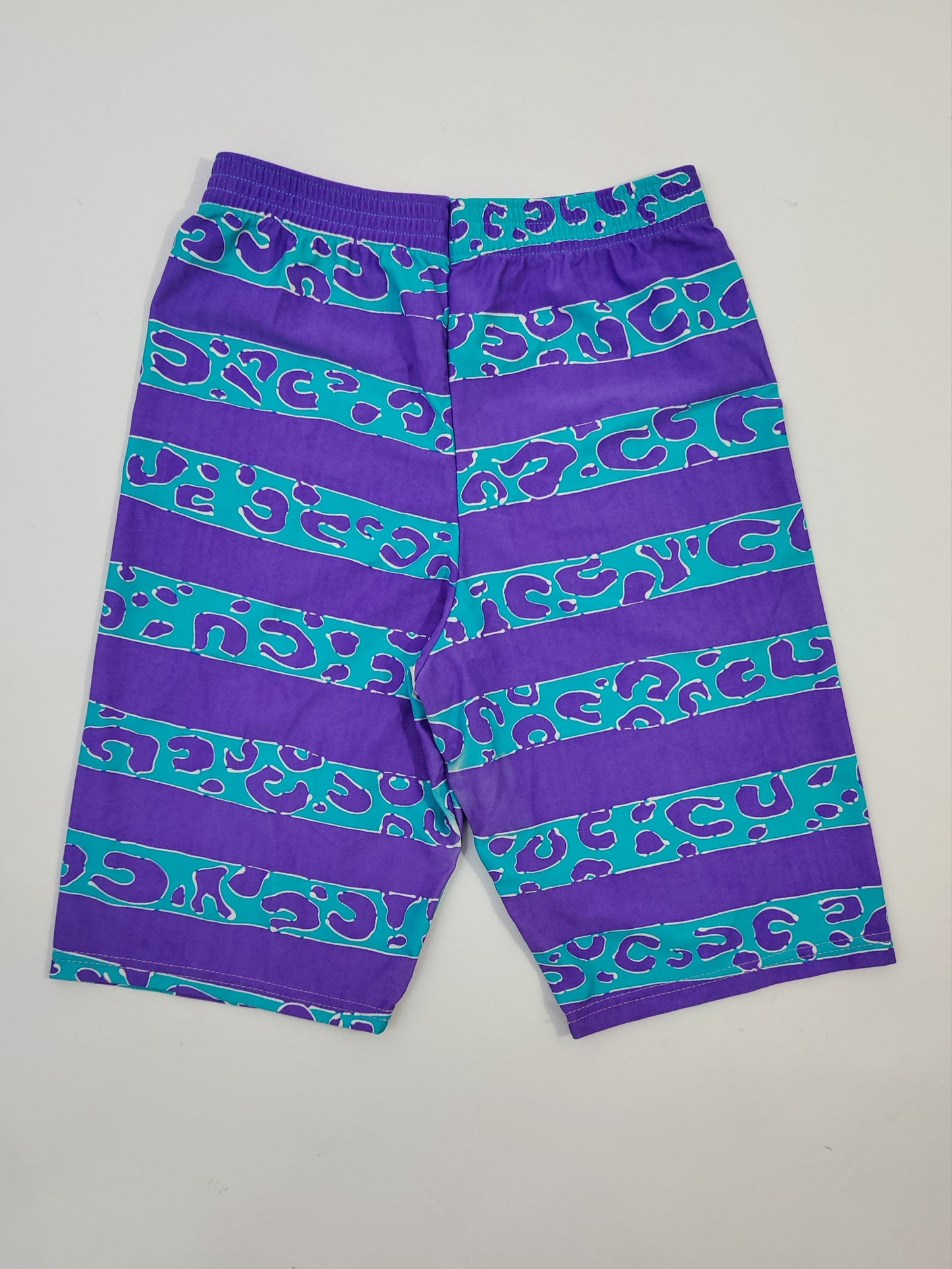 Vintage Biker Shorts - Leo Striped