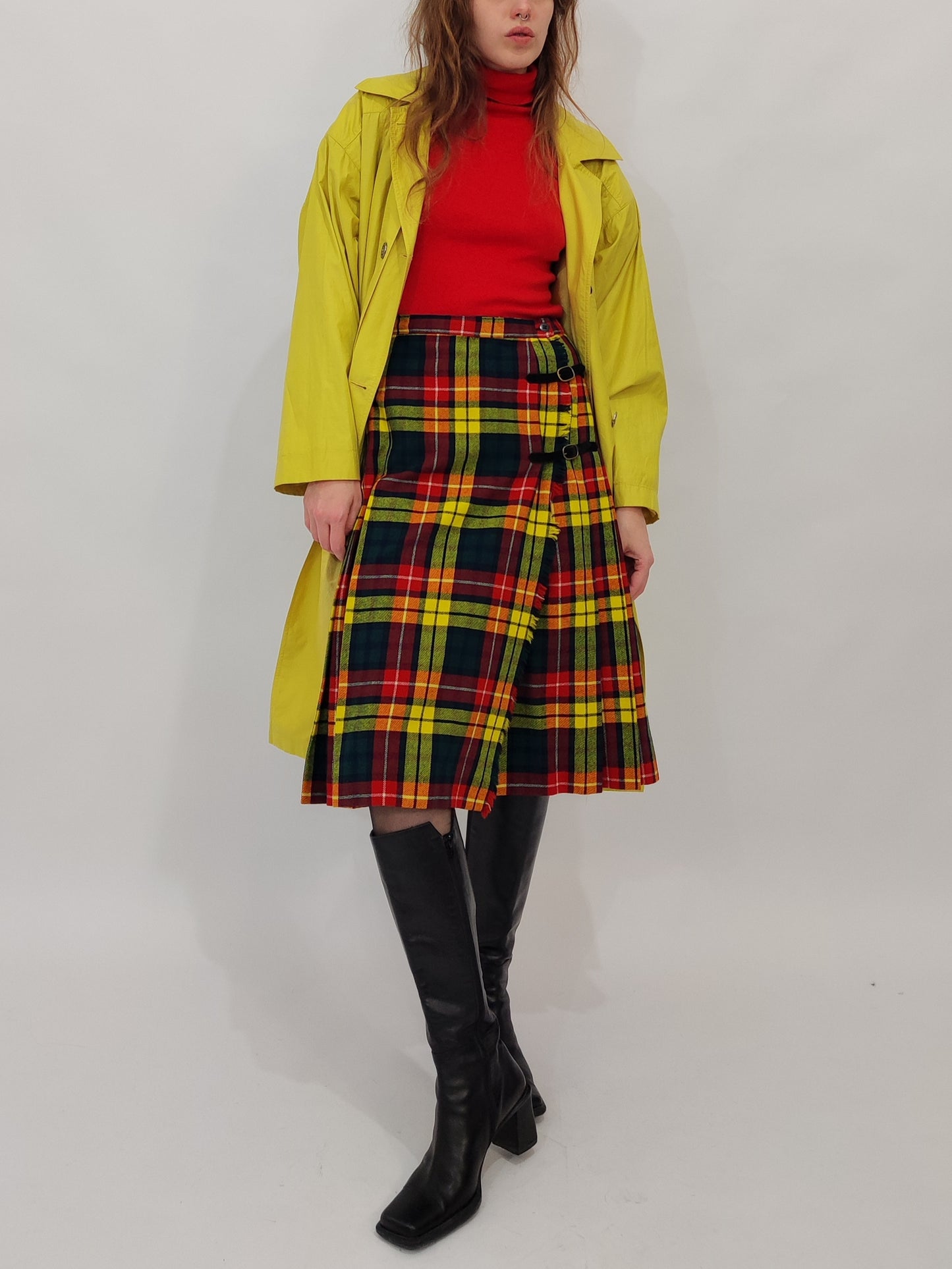 Vintage Tartan Kilt + Scarf