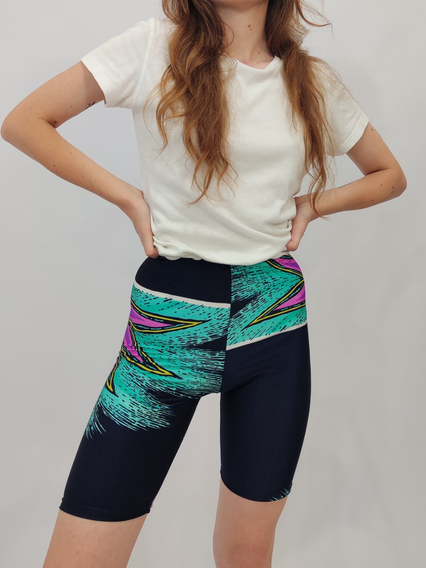 Vintage Biker Shorts - Pop Navy