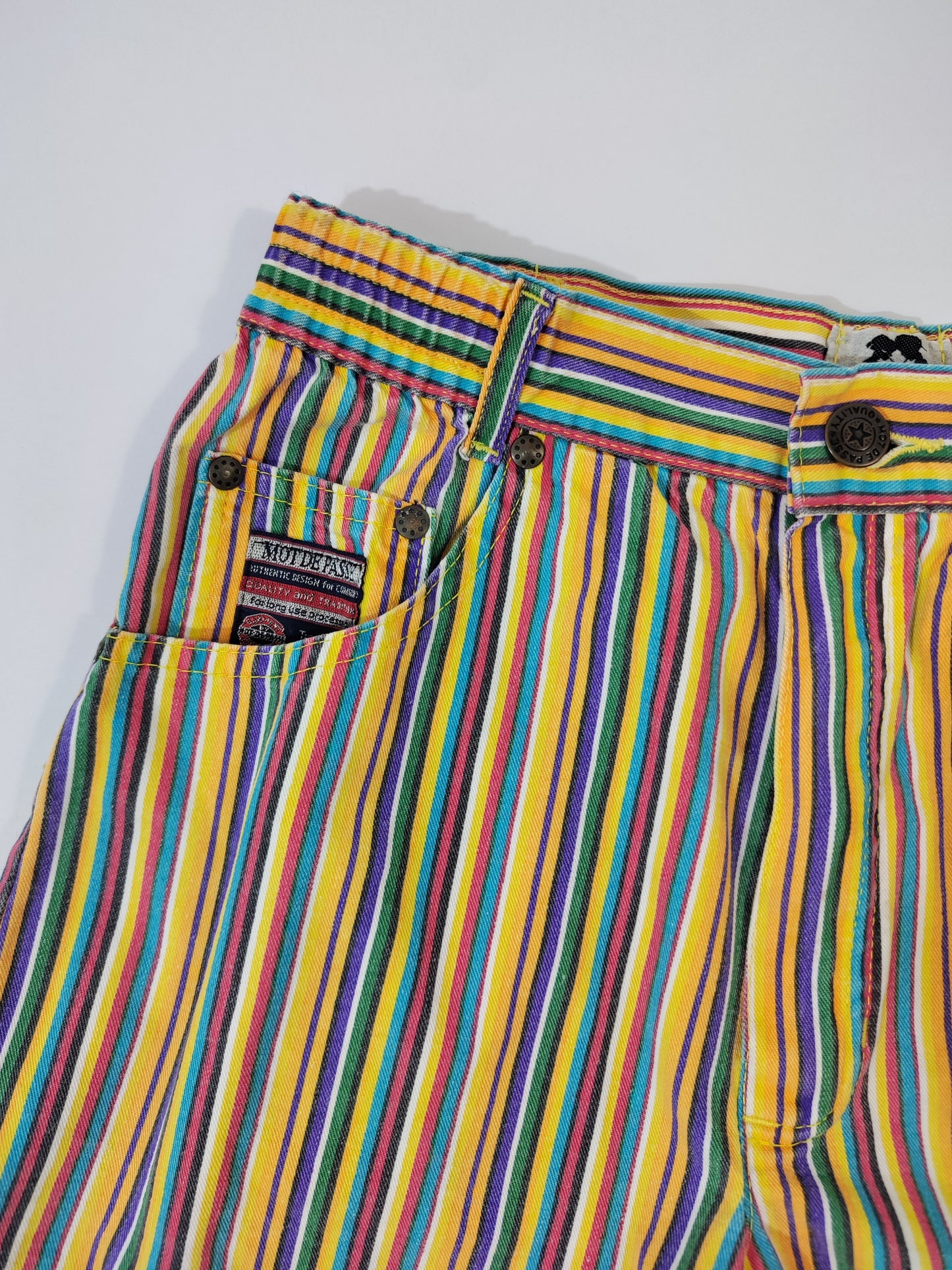'90s Striped Hot Pants