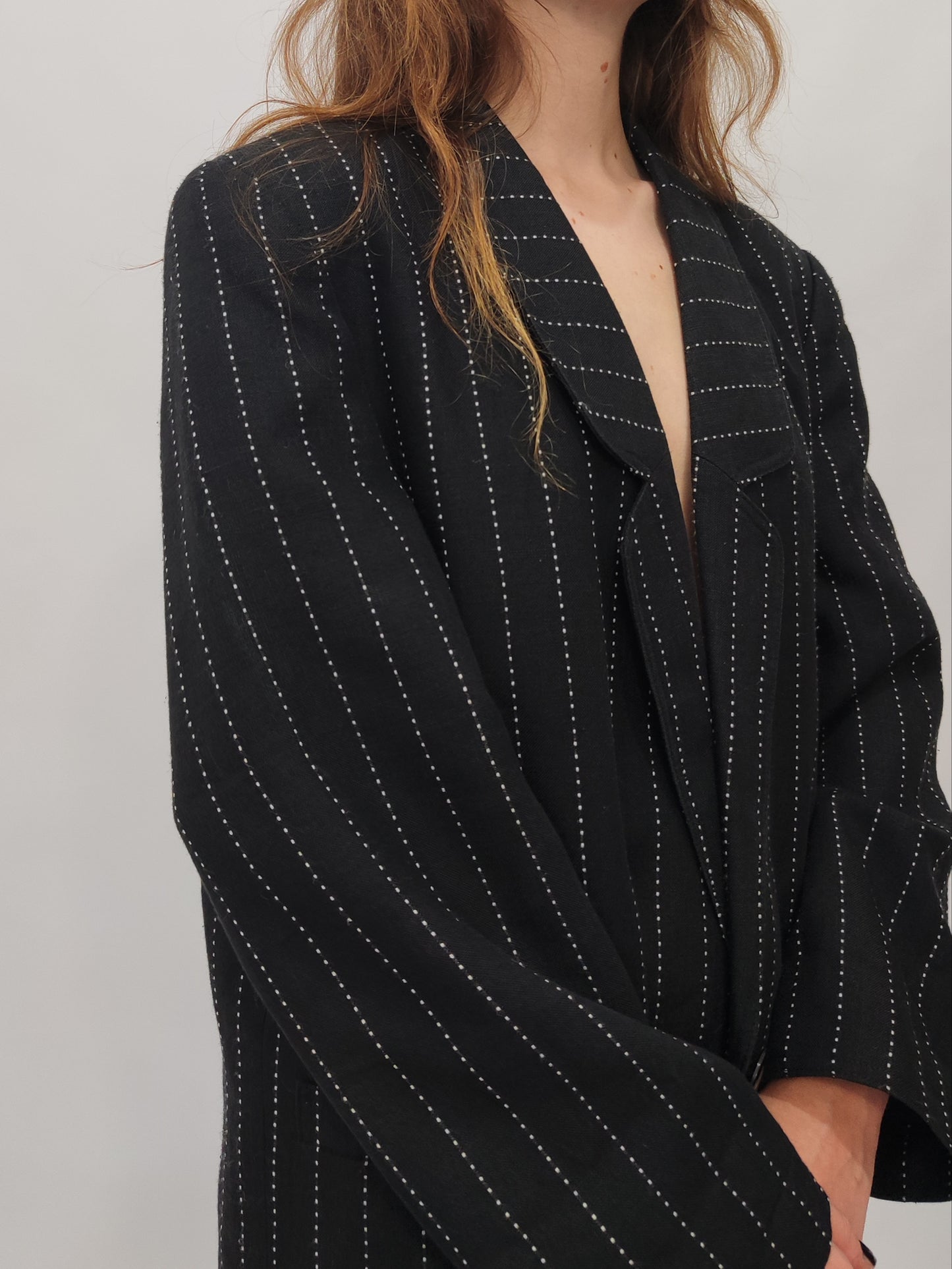 '90s Pinstripe Oversized Blazer