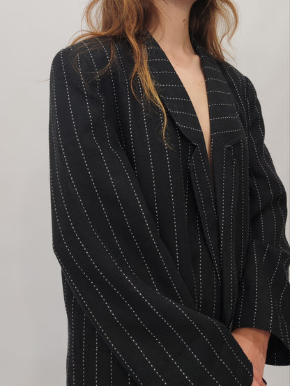 '90s Pinstripe Oversized Blazer