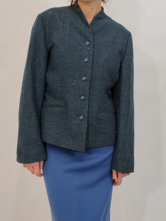Blue Flecked Tweed Blazer