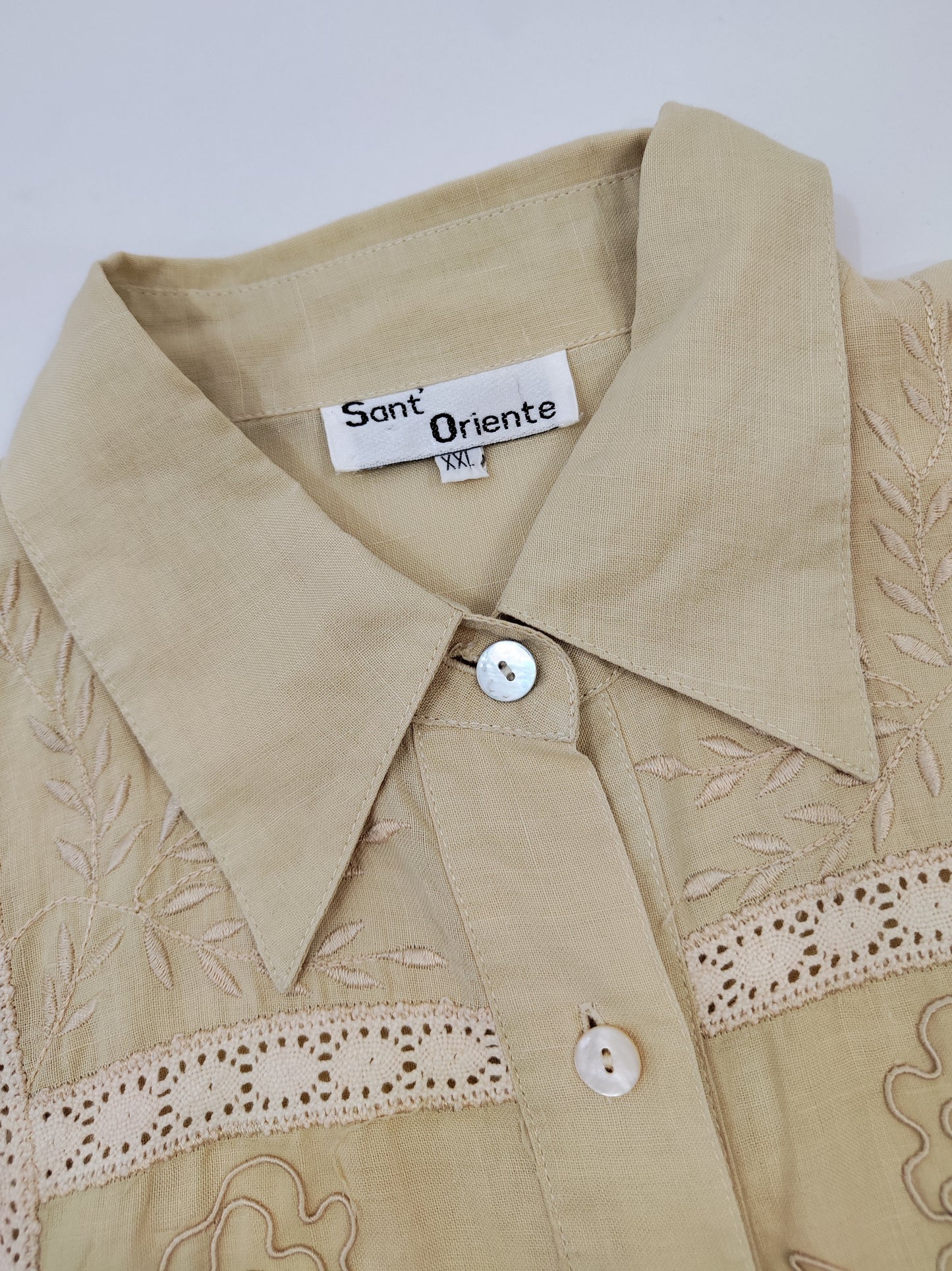 Embroidered Linen Shirt