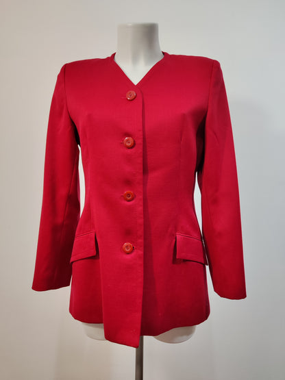 '80s Tailored Red Blazer