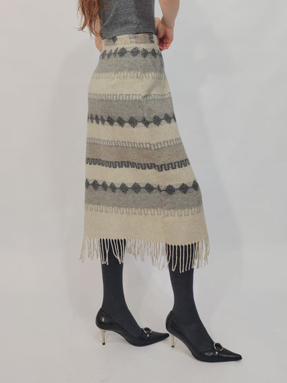 Deadstock Wool Blend Skirt